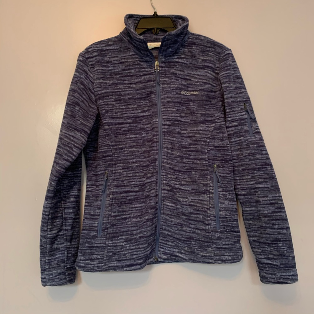 Columbia Blue Fleece Zip Jacket Medium